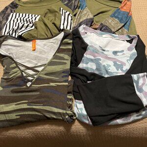 4-- Long Sleeved Rayon/Spandex Tops Bundle-- Size-- XL
